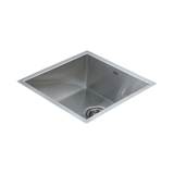 440x440mm Handmade Stainless Steel Undermount / Topmount Kitchen Laundry Sink with Waste