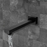 200mm Bath Safety Spout Electroplated Matte Black Finish