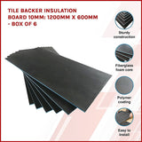 Tile Backer Insulation Board 10MM: 1200mm x 600mm - Box of 6