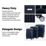 Delegate Suitcases Luggage Set 20" 24" 28" Carry On Trolley TSA Travel Bag