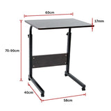 Mobile Laptop Desk Bed Stand Computer Table Adjustable Notebook Bedside Table