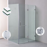 1100 x 1000mm Frameless 10mm Glass Shower Screen By Della Francesca