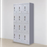 12-Door Locker for Office Gym Shed School Home Storage