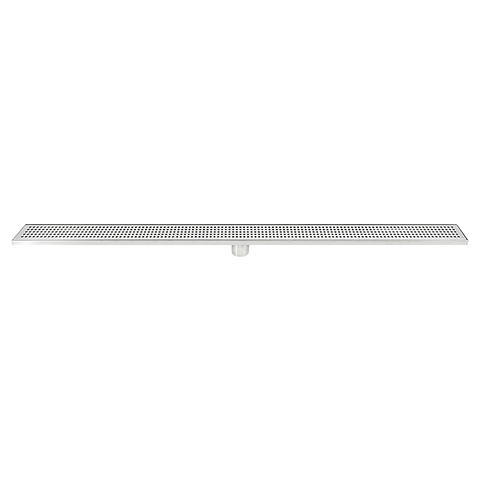 1200mm Bathroom Shower Stainless Steel Grate Drain w/Centre outlet Floor Waste Square Pattern