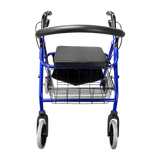 Rollator Walker Walking Frame With Wheels Zimmer Mobility Aids Seat Blue