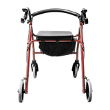 Rollator Walker Walking Frame With Wheels Zimmer Mobility Aids Seat Red