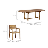 Naomi 7 Piece Outdoor Wooden Dining Set