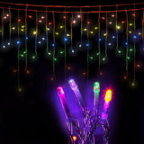 Jingle Jollys 500 LED Solar Powered Christmas Icicle Lights 20M Outdoor Fairy String Party Multicolour