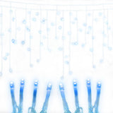 Jingle Jollys 800 LED Christmas Icicle Lights White and Blue