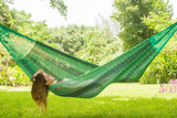 Queen Size Mayan Legacy Cotton Mexican Hammock in Jardin  Colour